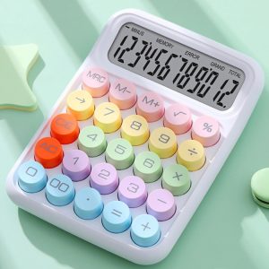12-Bit Dopamine Flex Keyboard Calculator Candy Color Office Student Calculator(Moonlight White)