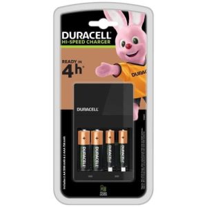 DURACELL Battery Charger CEF14 – 2pcs of (AA) NIMH 1300 mAh + 2pcs of (AAA) NIMH 750 mAh, (4 batteries / blister) 1.2V
