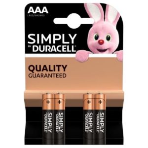 DURACELL Battery (AAA) LR03 Alkaline Basic (4 batteries / blister) 1.5V