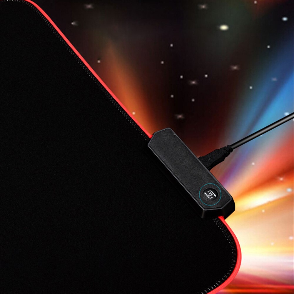 350x250x3mm RGB Gaming Mouse Pad USB Colorful LED Light Cool Mouse Mat - Image 2