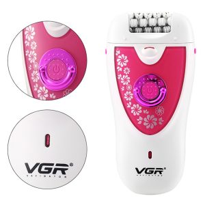 VGR V-722 2 in 1 Portable Electric Epilator Multi-function Hair Removal Machine for Face Body Leg – Green