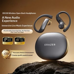 ERAZER ER238 Wireless Open-Ear Earbuds Bluetooth-compatible V6.0 Sports Earphones 4-5H Playtime Touch Control – Black