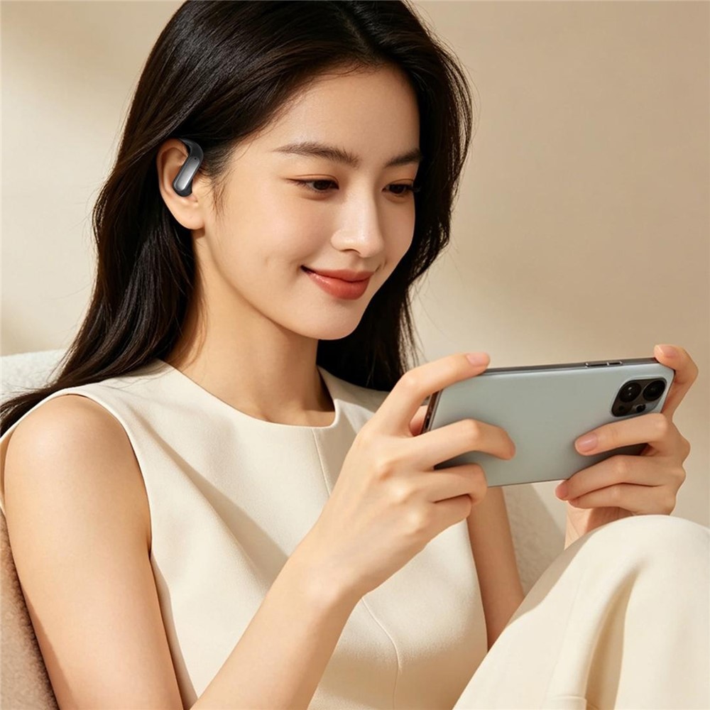ERAZER ER238 Wireless Open-Ear Earbuds Bluetooth-compatible V6.0 Sports Earphones 4-5H Playtime Touch Control - Black - Image 3