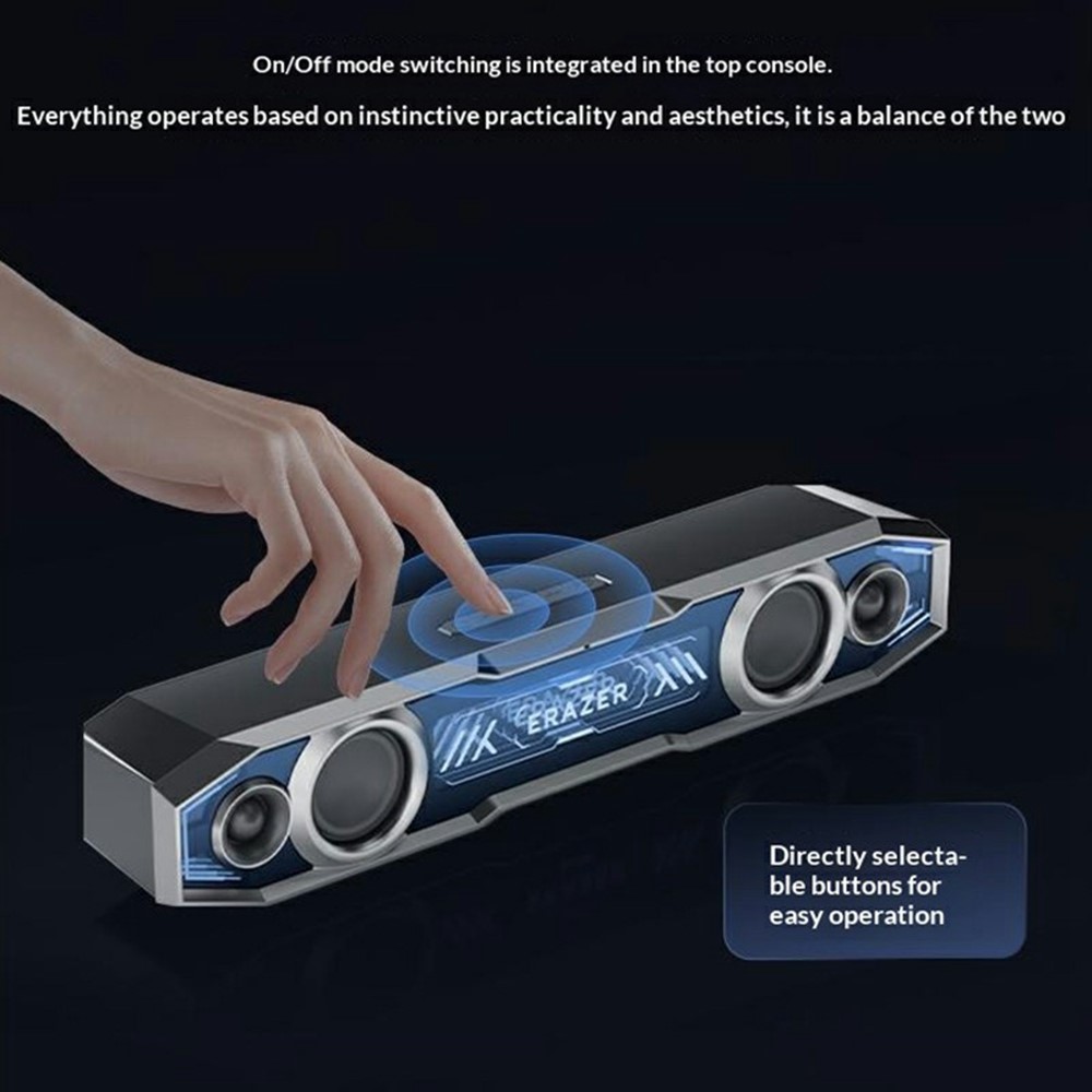 ERAZER W109 Desktop USB Wired Speaker Bluetooth-compatible RGB Abyss Lighting Computer Speaker for Gaming Movie - Image 3