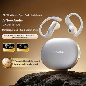 ERAZER ER238 Wireless Open-Ear Earbuds Bluetooth-compatible V6.0 Sports Earphones 4-5H Playtime Touch Control – Silver