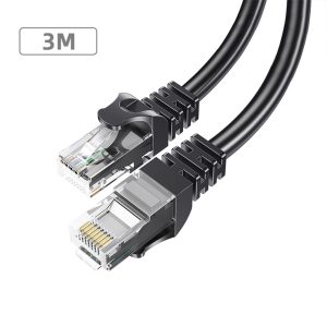 ESSAGER 3m High Speed Ethernet Cat 6 Lan Cable RJ 45 Internet Network Patch Cord for PC Router – Round Wire