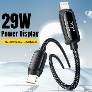 ESSAGER 1m Type-C to Lightning 29W Digital Display Phone Fast Charging Data Cable