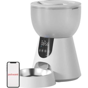 F17 LED automatic food dispenser + W8 Petwant drinker