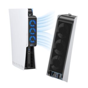 Cooler Fan with Auto Speed, LED & Controller USB Port for PS5