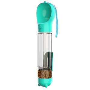 Multifunction Pet Dog Food Storage Box Water Bottle, with Poop Bag Dispenser+500ML Water Bottle Gift+Food Storage Box – Luke Blue
