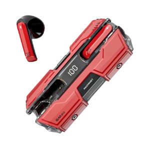 G20 Low Latency Gaming Bluetooth-compatible Earbuds TWS Wireless Earbuds with Battleship Design Charging Case – Red