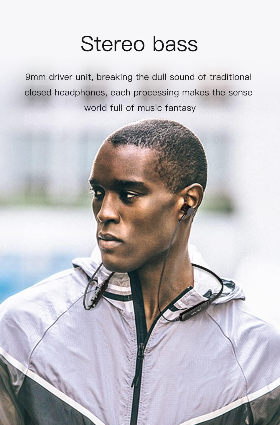 AWEI Sports Earphones Neckband Wireless G10BL - Image 4