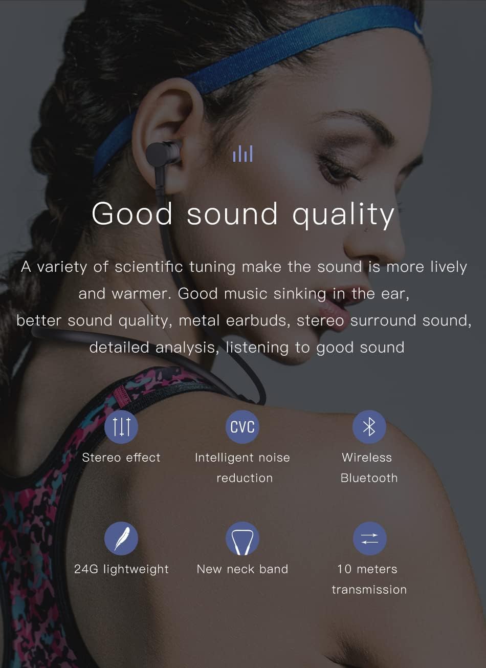 AWEI Sports Earphones Neckband Wireless G10BL - Image 5