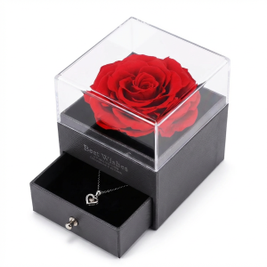 Preserved Flower Baby Jewelry Box (Red Rose)