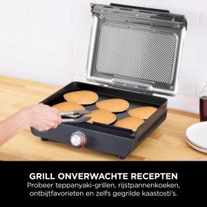 Ninja Sizzle Smokeless Electric Griddle Grill Black EU GR101EU