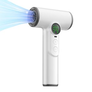 Wireless Hair Dryer Powerful Airflow for Dorm Students / Outdoor Travel Portable Blow Dryer – White