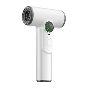 Wireless Hair Dryer Powerful Airflow for Dorm Students / Outdoor Travel Portable Blow Dryer – White