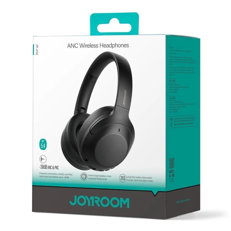 Joyroom Headphone Wireless Over-Ear with ANC, BT 5.4, Black EU (JR-JH2) - Image 4