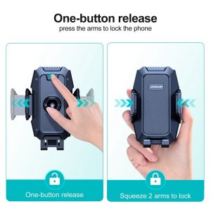 JOYROOM JR-ZS285 Angle-adjustable Car Phone Holder Strong Suction Mobile Phone Clamp Mount for Dashboard Windshield Air Vent Desktop