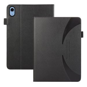 For iPad 10th Gen 10.9 2022 Litchi Texture Leather Sucker Tablet Case(Black)