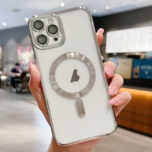 iPhone 16 Pro Electroplating MagSafe Phone Case(Silver)