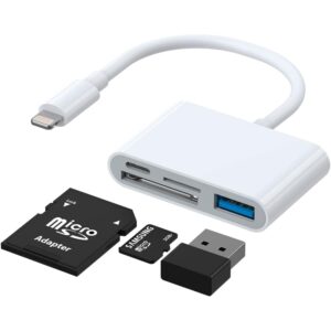 Lightning to USB OTG adapter Joyroom S-H142 SD card reader, microSD (white)