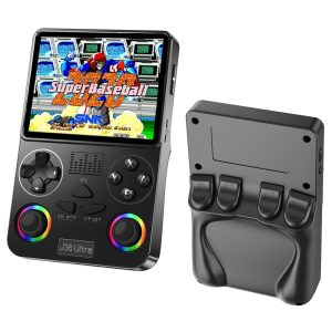 J36 Ultra Gaming Console 3.5 inch IPS Screen WiFi Online Battle RGB Joystick Retro Handheld – Black