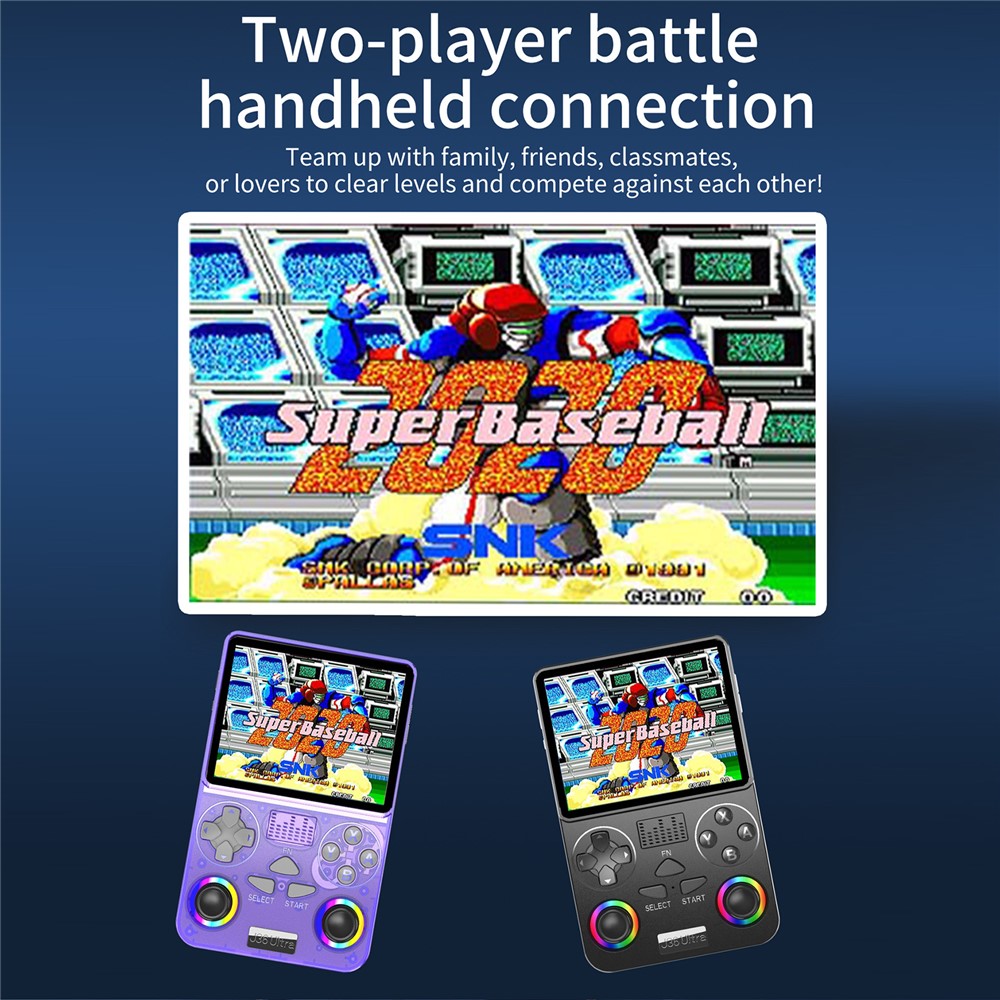 J36 Ultra Gaming Console 3.5 inch IPS Screen WiFi Online Battle RGB Joystick Retro Handheld - Black - Image 3
