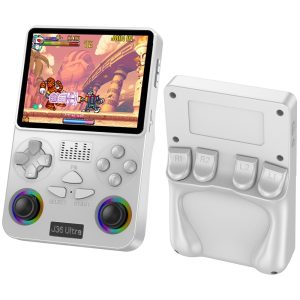 J36 Ultra Gaming Console 3.5 inch IPS Screen WiFi Online Battle RGB Joystick Retro Handheld – White