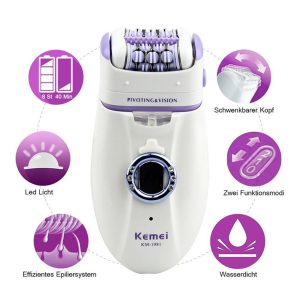 KEMEI KM-1981 Female Epilator Armpit Hair Removal Setting Women Shaver Trimmer