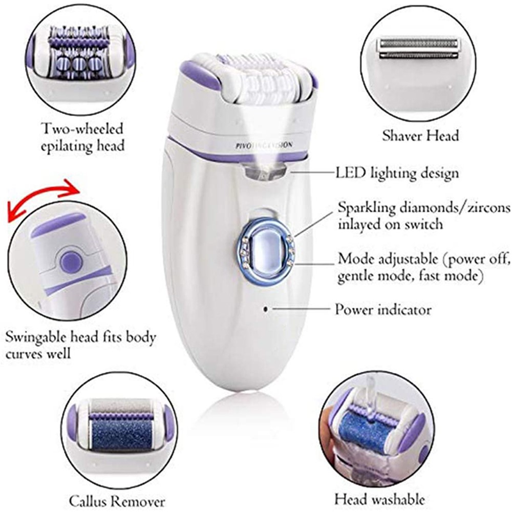 KEMEI KM-1981 Female Epilator Armpit Hair Removal Setting Women Shaver Trimmer - Image 3