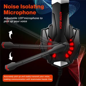 KOTION EACH G9000 Pro LED Light Gaming Headset Wired Over-Ear PC Headphone with Microphone – White