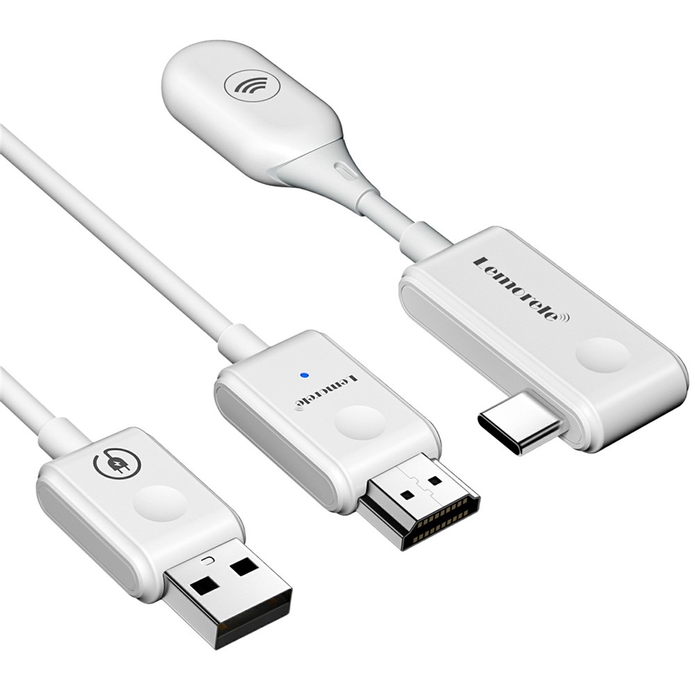 LEMORELE P10 50m Wireless HDTV Transmitter and Receiver Set 1080P 60Hz 5G WiFi HDMI Extender Kit - White - Image 2
