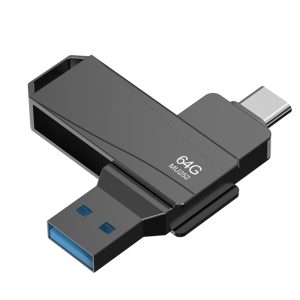 LENOVO THINKPLUS MU252 64GB USB+Type C 2-in-1 Memory Stick for iPhone 15 Series Fast Data Readin USB C 3.1 Thumb Flash Drive