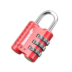RHINOWALK XM10202 Anti Theft 3 Digit Combination Lock Security Lock for Motorcycle Tank Bag - Red