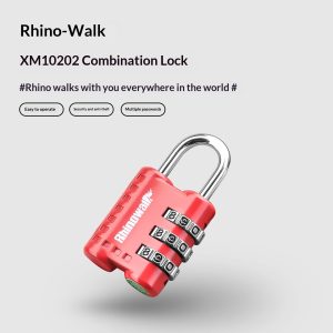 RHINOWALK XM10202 Anti Theft 3 Digit Combination Lock Security Lock for Motorcycle Tank Bag – Red