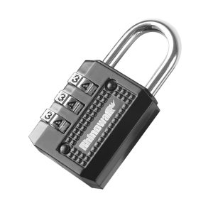 RHINOWALK XM10203 Motorcycle Bag Security Lock Zinc Alloy 3-Digit Anti Theft Combination Lock – Black