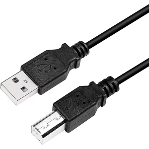 LogiLink CU0009B USB 2.0 cable, USB-A Male to USB-B Male, black, 5 m