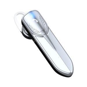 M81 CVC Noise Reduction Unilateral Business Ear-mounted Bluetooth Earphone, Support Siri & One for Two(Silver)