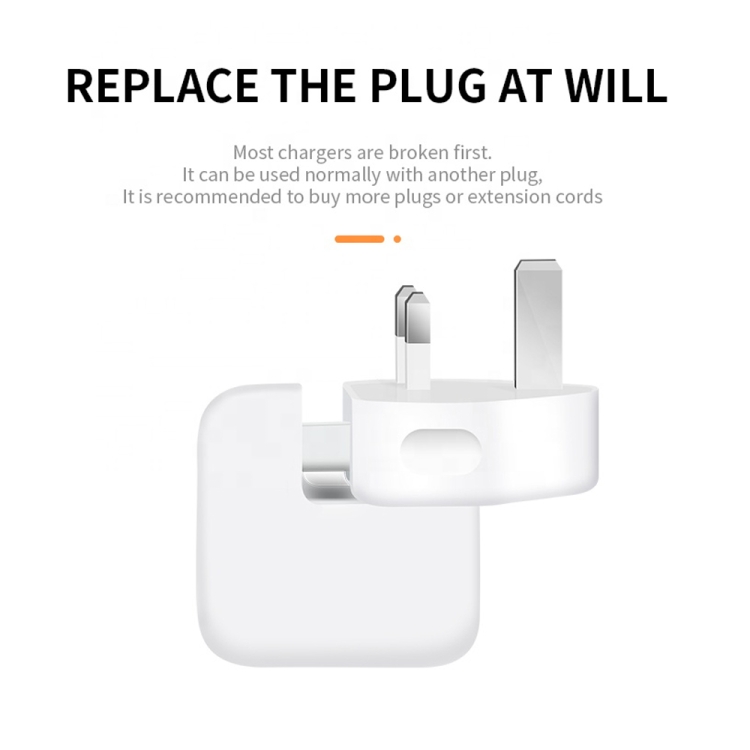2 PCS XJ01 Power Adapter for iPad 10W 12W Charger & MacBook Series Charger, UK Plug - Image 3
