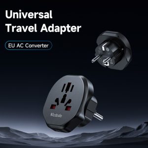 MCDODO CP-45 C1 Series Universal Travel Adapter 8-hole to UK / EU / US Plug Converter – EU Plug