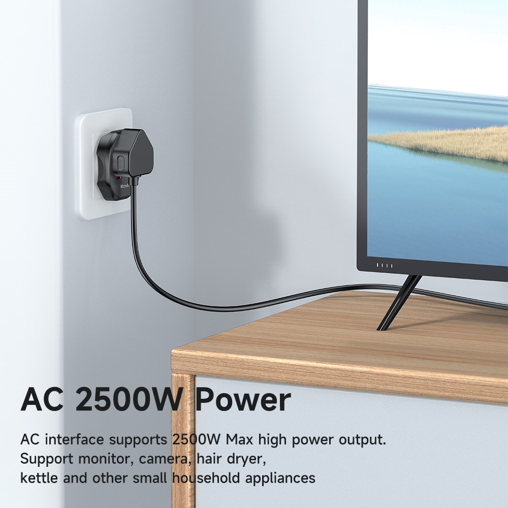 MCDODO CP-45 C1 Series Universal Travel Adapter 8-hole to UK / EU / US Plug Converter - EU Plug - Image 3