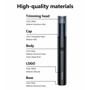 YESIDO MG25 Dual Blade Nose Hair Trimmer Portable Electric Nasal Hair Removal Shaver