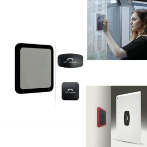 Wall-mounted iPad Magnetic Adsorption Universal Sticker Mobile Phone Wall Bracket(Black A)