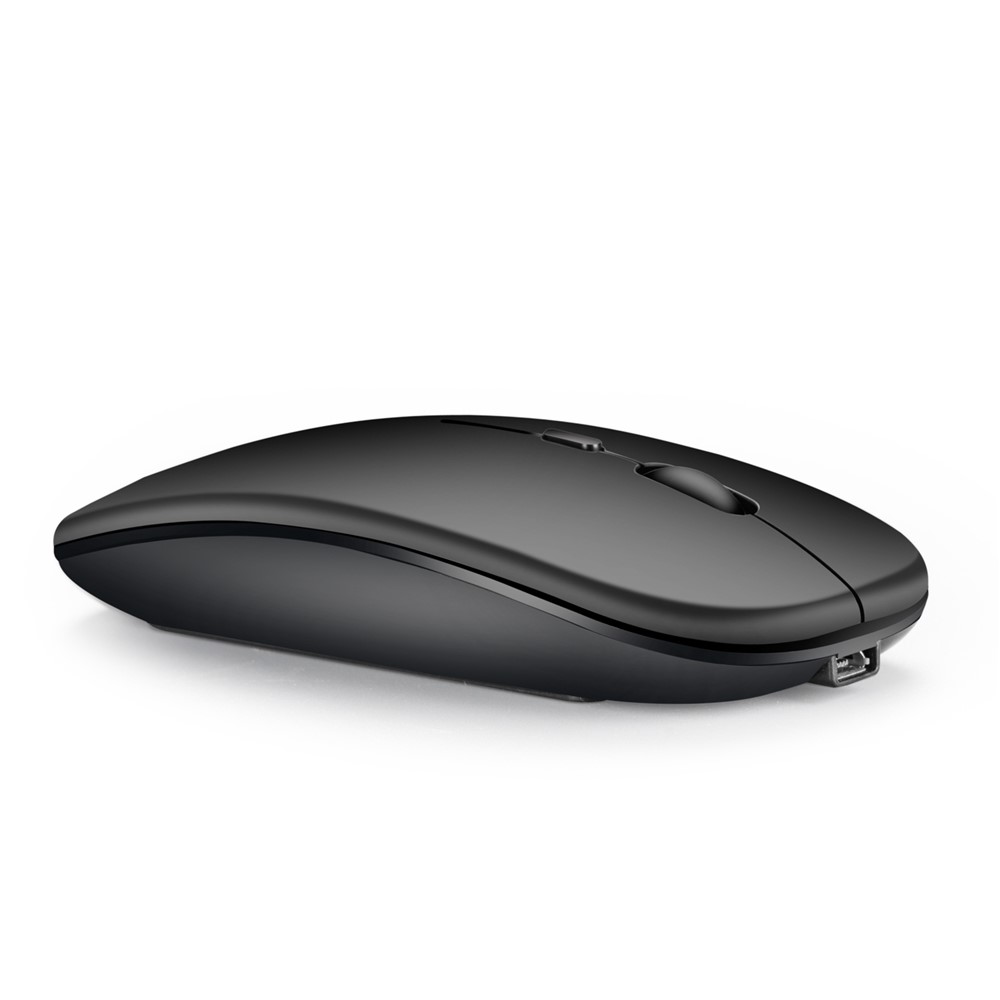 M80 2.4G Wireless Mouse Rechargeable 800/1200/1600 DPI Computer Mouse Ultra-Thin Silent Mice for Home Office Notebook - Matte Black - Image 4