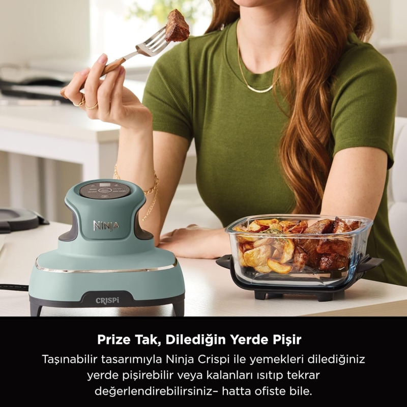 Ninja Crispi Air Fryer 1.4L + 3.8L, 4-in-1, Green EU FN101EUSG - Image 4