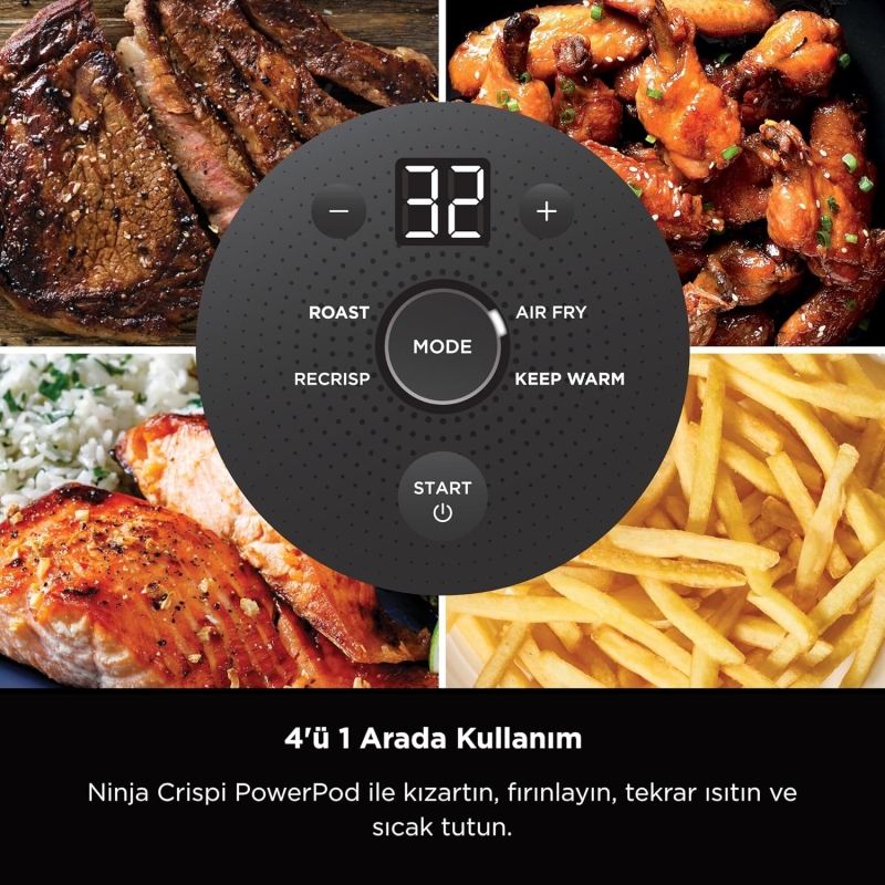 Ninja Crispi Air Fryer 1.4L + 3.8L, 4-in-1, Green EU FN101EUSG - Image 5