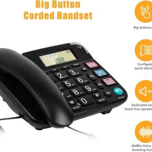 OR-813 One-Touch Dialing Telephone for Seniors, White