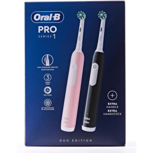 Oral-B Electric Toothbrush Pro 1 Duo Pack, Black/ Pink EU