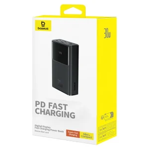 Baseus Power Bank Star-Lord with Digital Display, Fast Charge, C+A+A, 30W, 10000 mAh, Black (P10022907113-00)